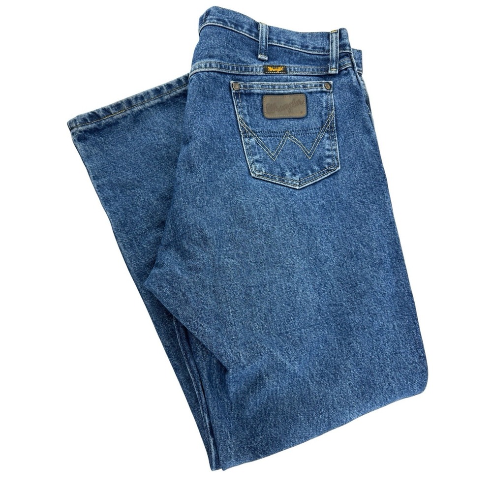 Wrangler George Strait Jeans Mens 38x30 Blue Denim Straight Leg Western Cowboy